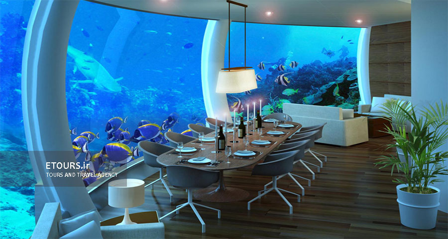 رستوران زیر دریایی ، جزیره ی رنگالی در کونراد مالدیو